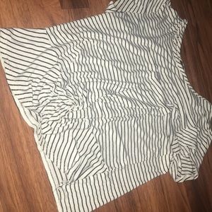 A slightly cropped striped shirt